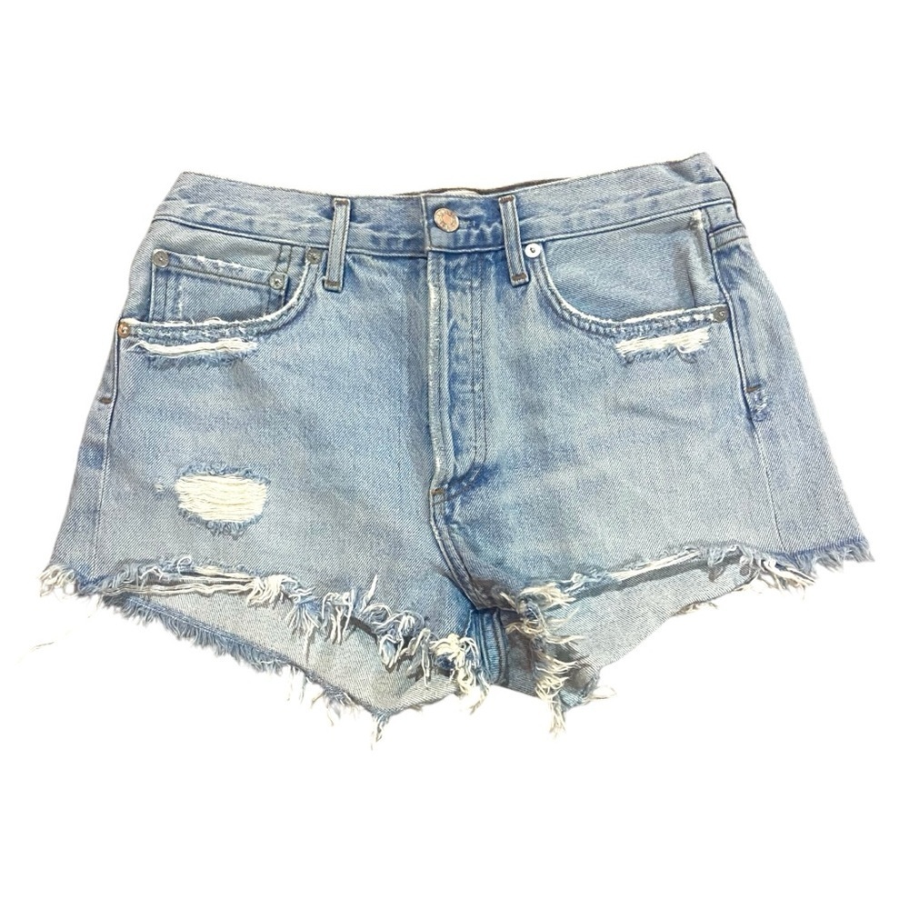 AGOLDE Parker Distressed Vintage Cut Off Jeans Sz 25 100% Cotton